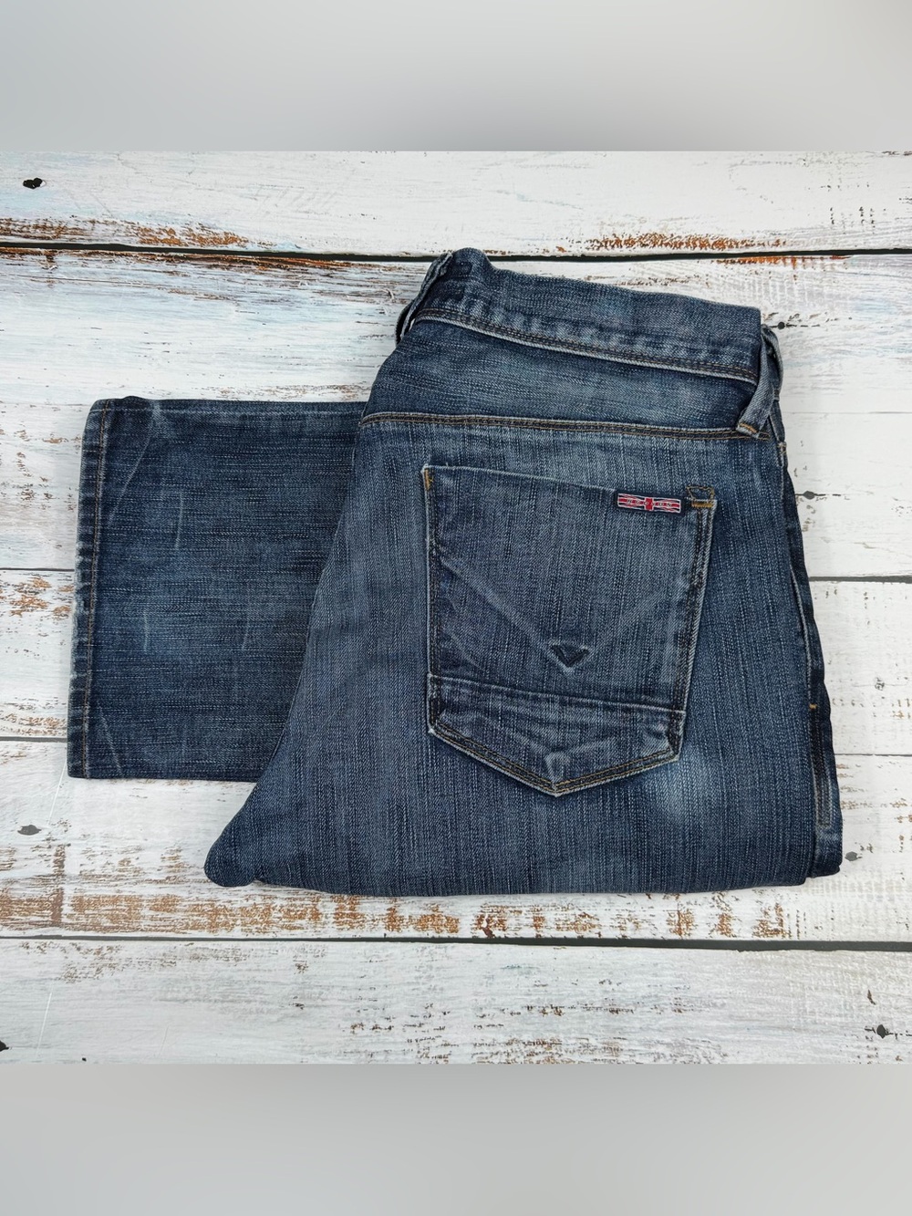 Hudson Men’s Straight Leg Slim Fit Jeans Medium Wash size 33